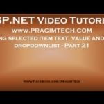 Retrieving selected item text, value and index of an asp.net dropdownlist   Part 21