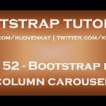 Bootstrap multi column carousel