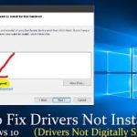 How to fix Digitally Not signed drivers Not Installing(Hindi) #Windows10